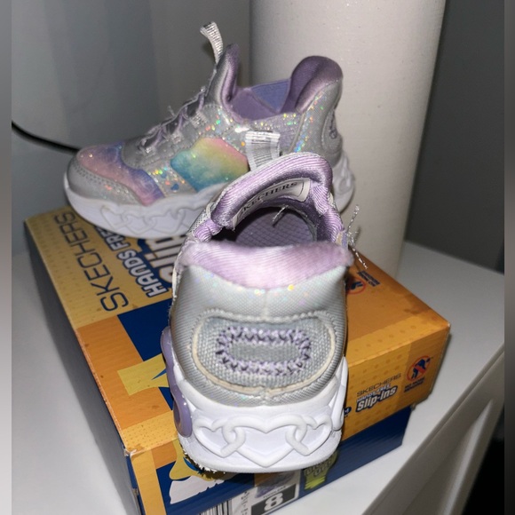 Skechers Slip-ins: Infinite Heart Lights toddler size 8 - Picture 4 of 10